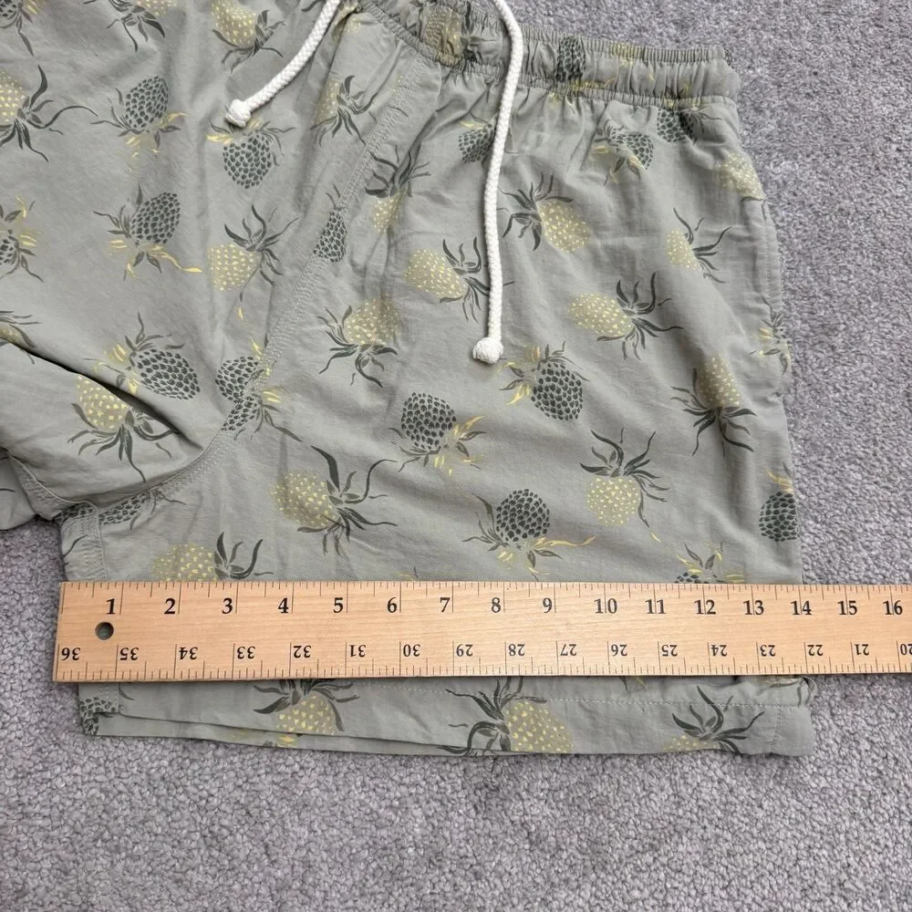 Tommy Bahama Vintage Y2K Board Shorts Swim Trunks Mens Medium Gray Pineapple